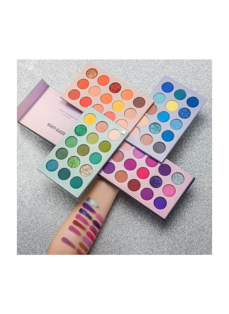 Color Board Eyeshadow Palette Eyes Shadow 60 Color Makeup Palette Highlighters Eye Make Up High Pigmented Professional Eye Shadow Mattes and Shimmers Long Lasting Blendable Waterproof
