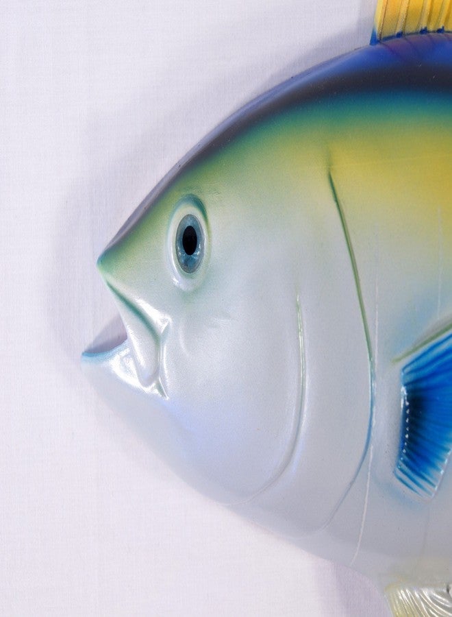 Lx Hand Painted Large 18" Yellowfin Tuna Salt Water Game Fish Wall Mount Decor Plaque - Image 3