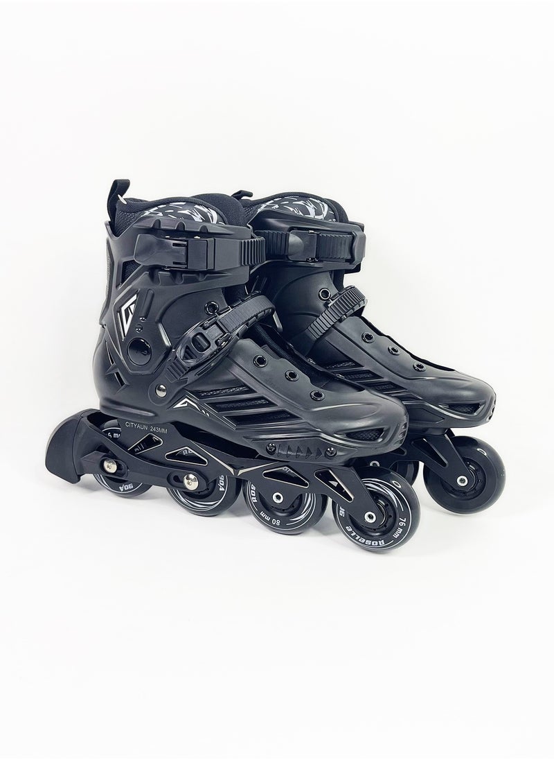 Inline Skates for Adults Adjustable Speed Skating Shoes with Aluminum Frame & PU Wheels