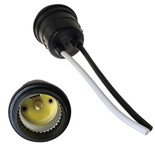 Longdex 12pcs Lamp Base Waterproof Black Pigtail Lamp Holder Socket 250V 6A (12) - Image 3