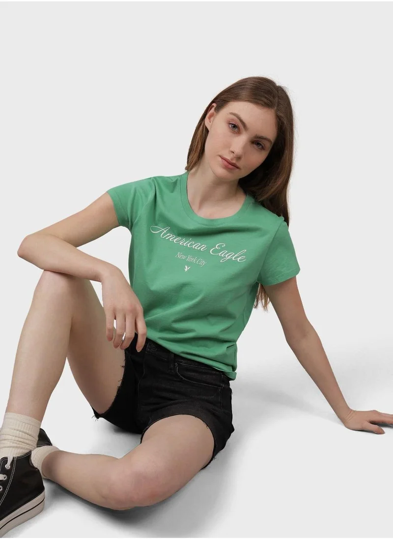 American Eagle Graphic Crew Neck T-Shirt