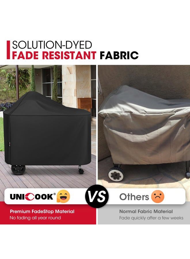 Unicook Grill Cover Compatible for Weber Performer Deluxe Grills 22-Inch, Performer Charcoal Grill Cover, Heavy Duty Waterproof Fade Resistant Barbecue Cover, Compared to Weber 7152 - Image 4