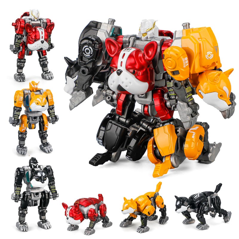 BBnote 3in1 Transforming Robot Toys Animal Transform to Robots Toy 7 Shapes Deformation Alloy STEM Educational Toy for Kids 3 Year Old Birthday Christmas Party Gifts for Boys Girls Age 46 68 812 - Image 3