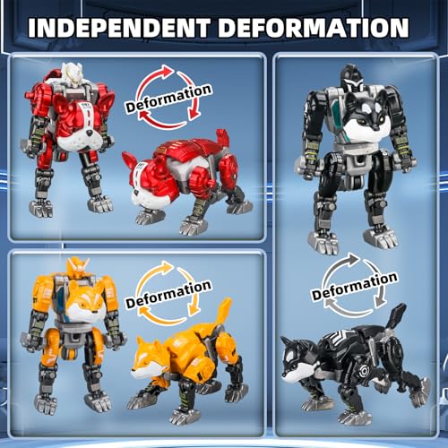 BBnote 3in1 Transforming Robot Toys Animal Transform to Robots Toy 7 Shapes Deformation Alloy STEM Educational Toy for Kids 3 Year Old Birthday Christmas Party Gifts for Boys Girls Age 46 68 812 - Image 5