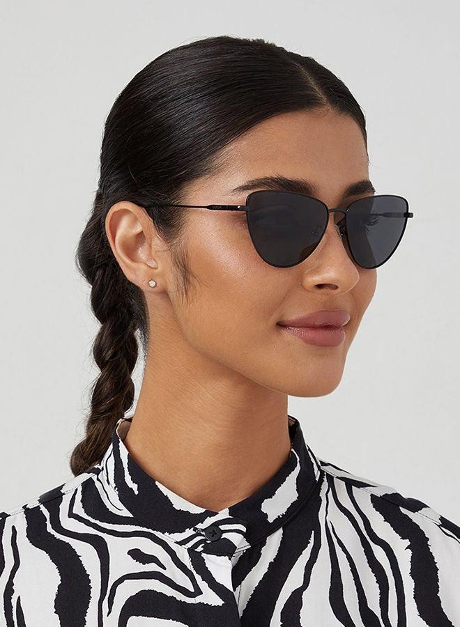 30 سندايز نظارات شمسية نسائية  بعيون القطة حماية  أسود - Image 5