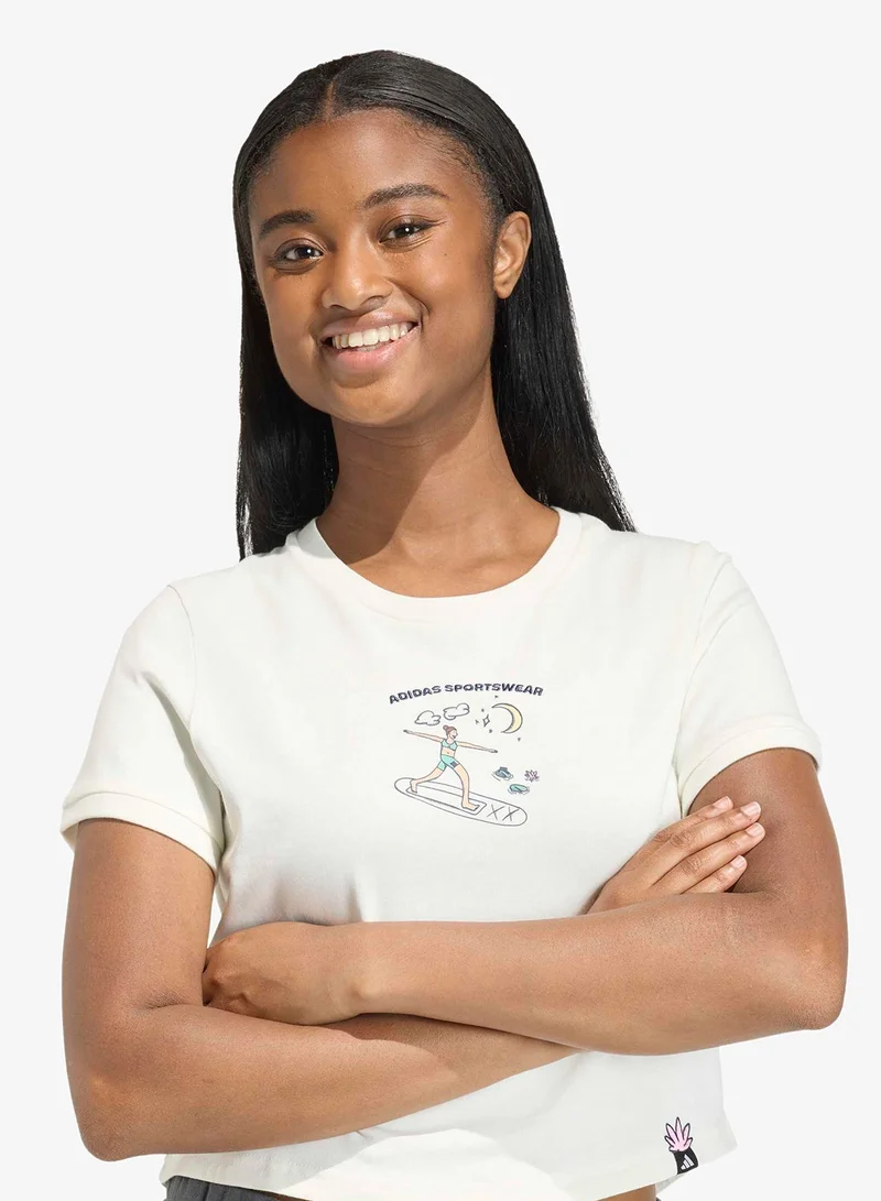 Adidas  Doodle Graphic T-Shirt 2 for Women | Best Price UAE