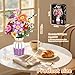 ZONECYTD Flowers Bouquet Building Set Wildflower with Vase Compatible with Lego Botanical Collection for Adults Women Girls 14 Home Office Decor - Image 4