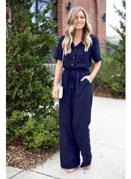 1Tarz 1Style Linen Casual Overalls  - Image 2