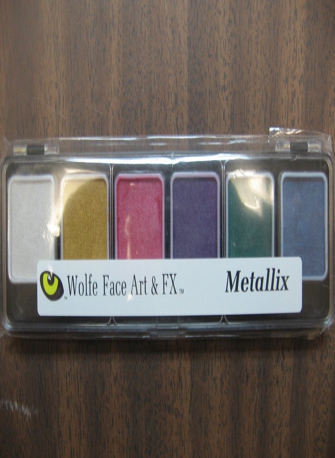 Wolfe Face Art & Fx Wolfe 6 Color Palette/Face Paint Kit (Metallix) - Image 1