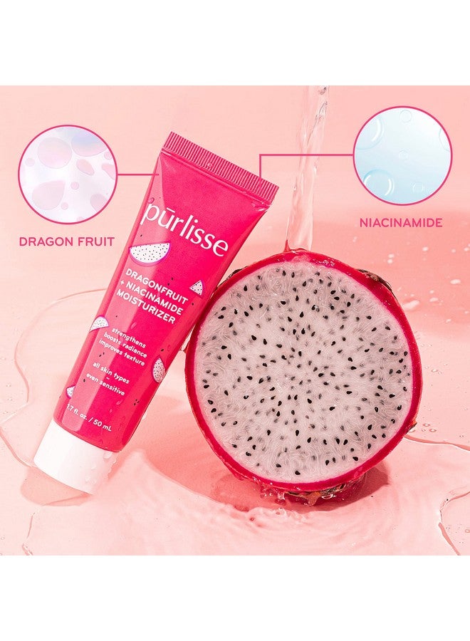 Purlisse Body Moisturizer Dragonfruit + Niacinaminde, Skin Lotion With Natural Extracts To Improve Texture And Protect Complexion, 1.74 Oz - Image 2