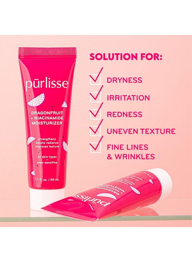 Purlisse Body Moisturizer Dragonfruit + Niacinaminde, Skin Lotion With Natural Extracts To Improve Texture And Protect Complexion, 1.74 Oz - Image 3