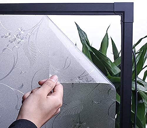 Niviy Static Cling Non-Adhesive Window Film Frosted Glass Film Bathroom Door Glass Decoration Window Film Privacy Covering (11.8 ""x 118 "") - Image 5