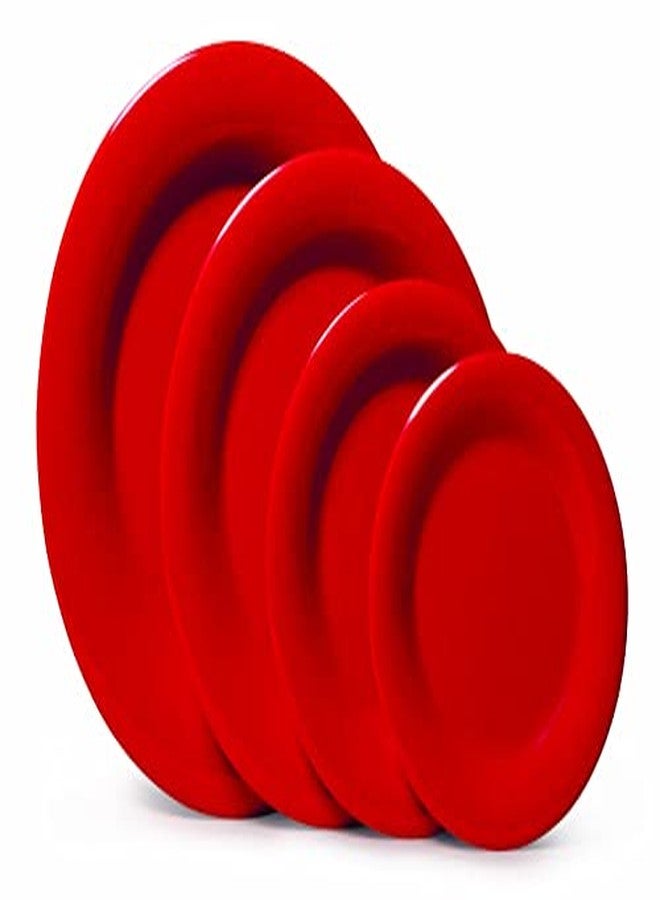Get G.E.T. 10.5" Heavy-Duty Wide Rim Melamine Plastic Dinner Plate (Set of 4) - Image 4
