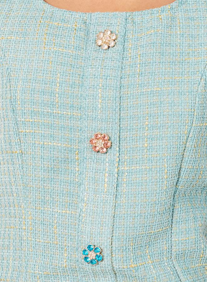 ستايلي فستان تويد ميدي - Image 4