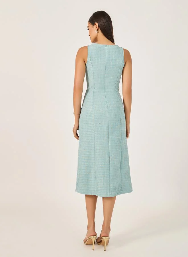 Styli Tweed Midi Dress