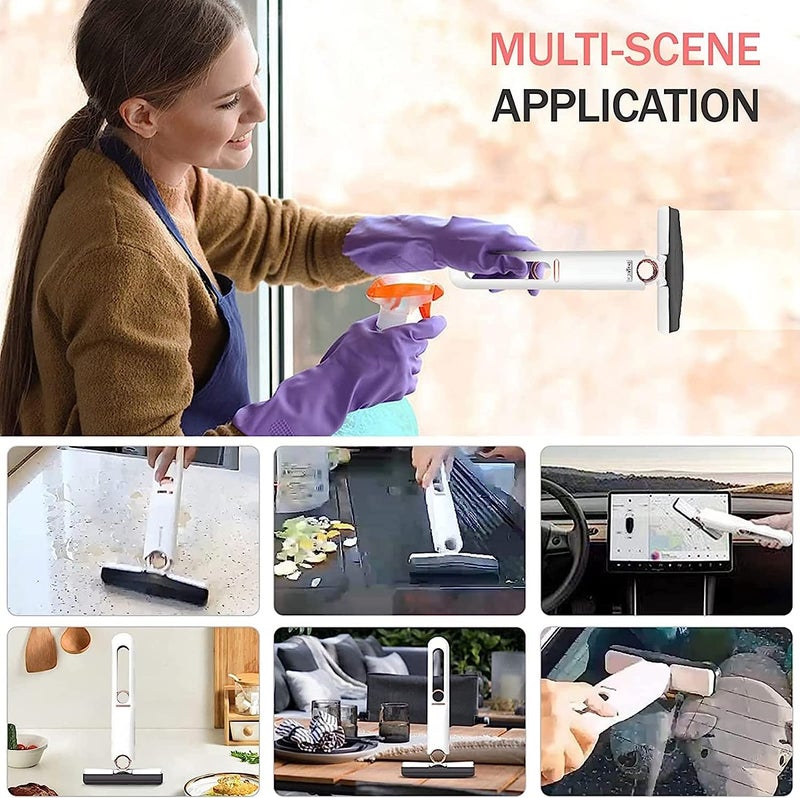Suicune Mini Cleaning Mop Portable Squeeze Mop HandWashable Desktop Cleaning Mini Mop Absorbent Sponge Head Kids Mop Cloth Replacement for Bathroom Kitchens Tableware Desktop Car Glass - Image 4
