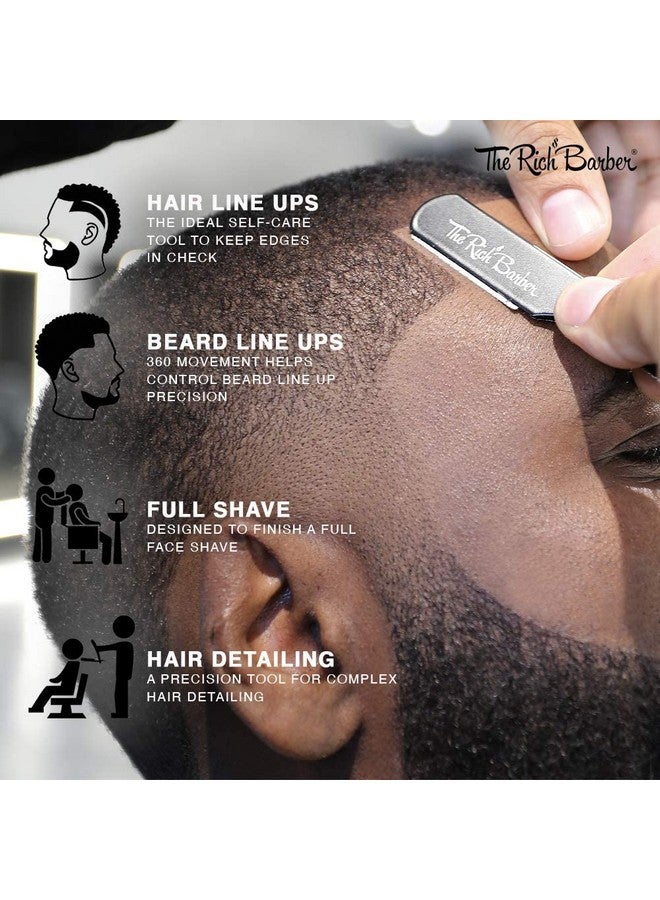 The Rich Barber The Rich Barber Single Edge Razor Blades Designed for Straight Edge Shaving Razor Holder - (100 Pack)  - Image 3