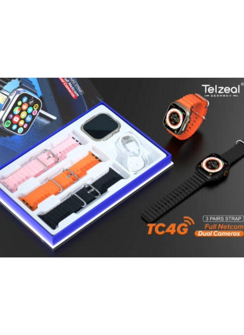 Telzeal - Telzeal TC4G | Android Ultra Smart Watch | 2GB RAM | 16GB Storage | 2.2″ Full Touchscreen Display | Dual Camera | SIM Card Supported | Wireless Charging | Smart Watch - Image 1