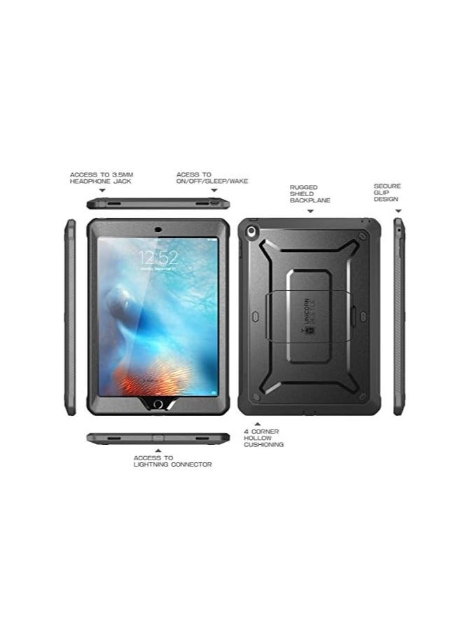 SUPCASE [Unicorn Beetle Pro] Full-Body Case Compatible with iPad 9.7 inch (2017 & 2018) with built-in Screen Protector - Black - Image 2