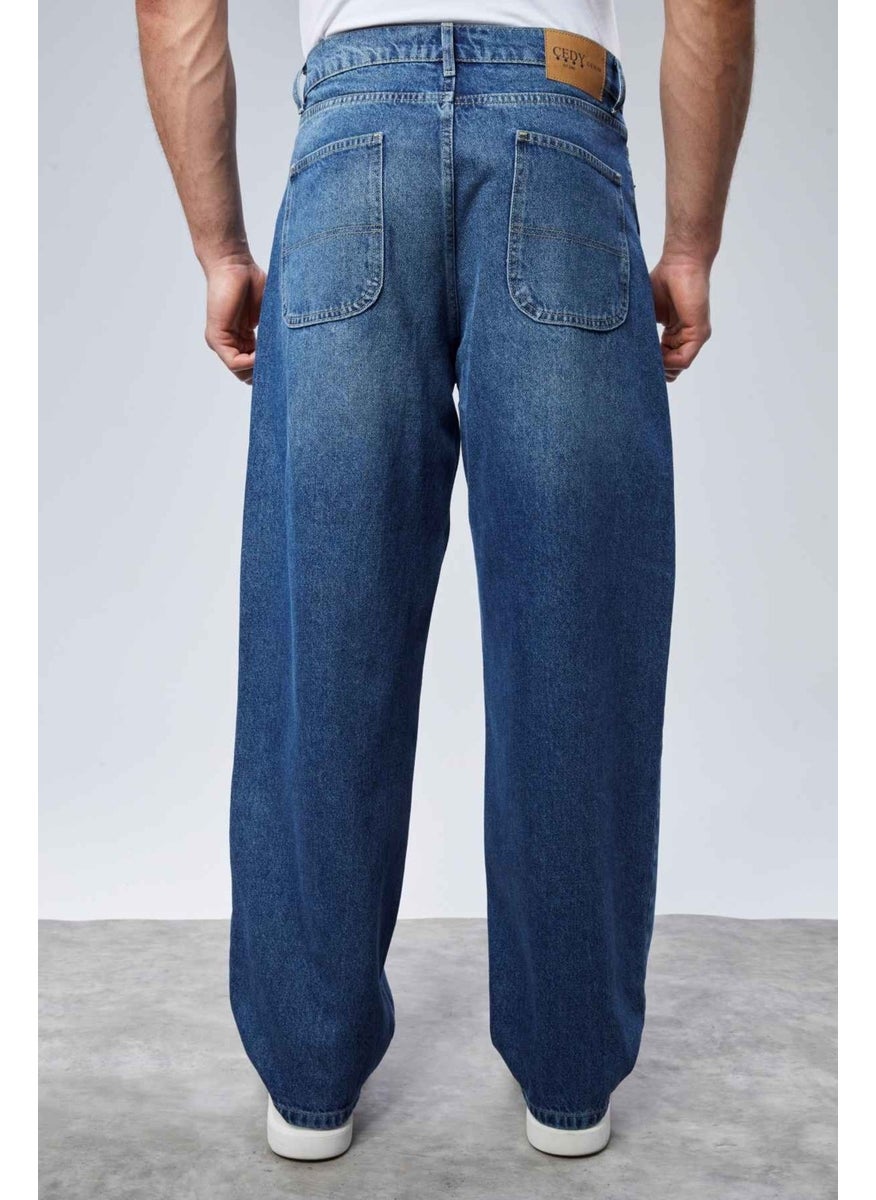 Cedy Denim - Men's High Waist Baggy Skater Jean - Image 1