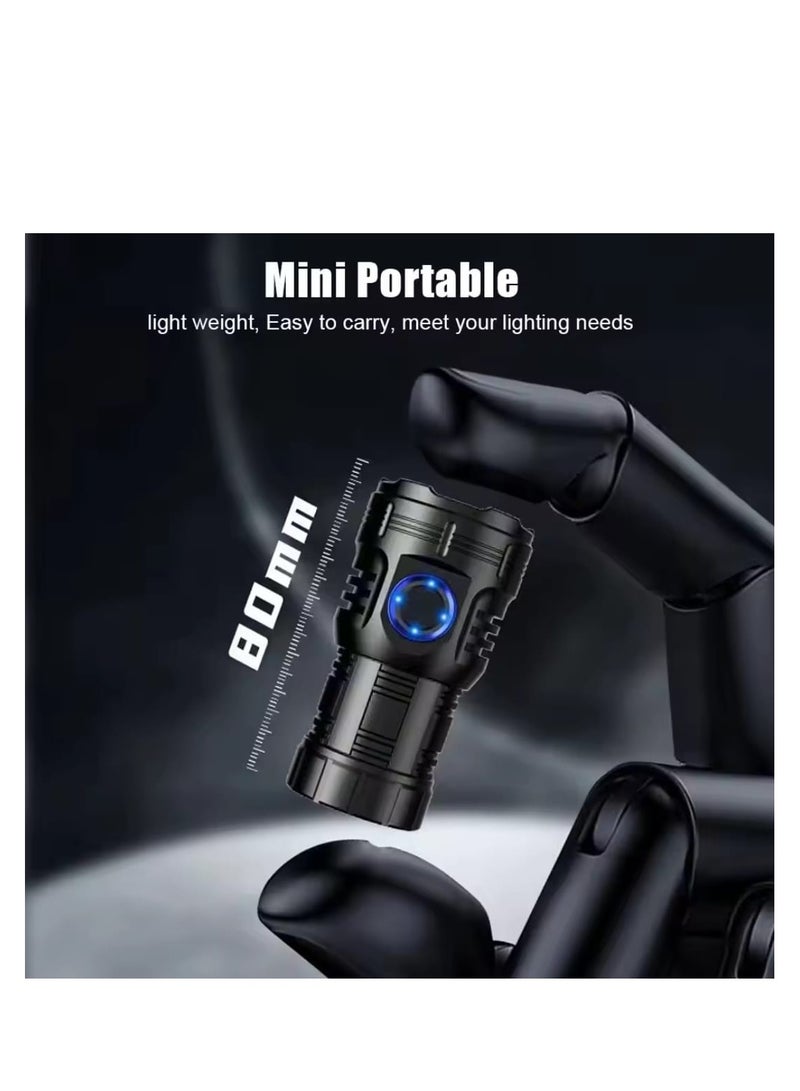 High Power Led mini Flashlight USB Rechargeable Torch Light Long Shot 30W Ultra Powerful Flashlight for Outdoor Camping Hiking - Image 4