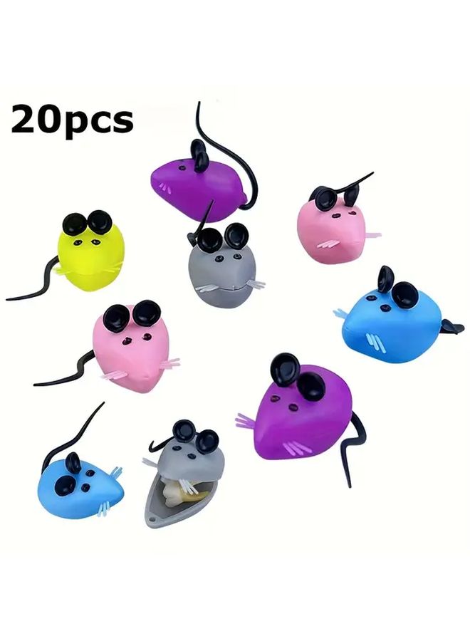 20Pcs Random Color Mouse Shaped First Tooth Keepsake Box Durable Plastic Nursery Decor Gift - Image 1