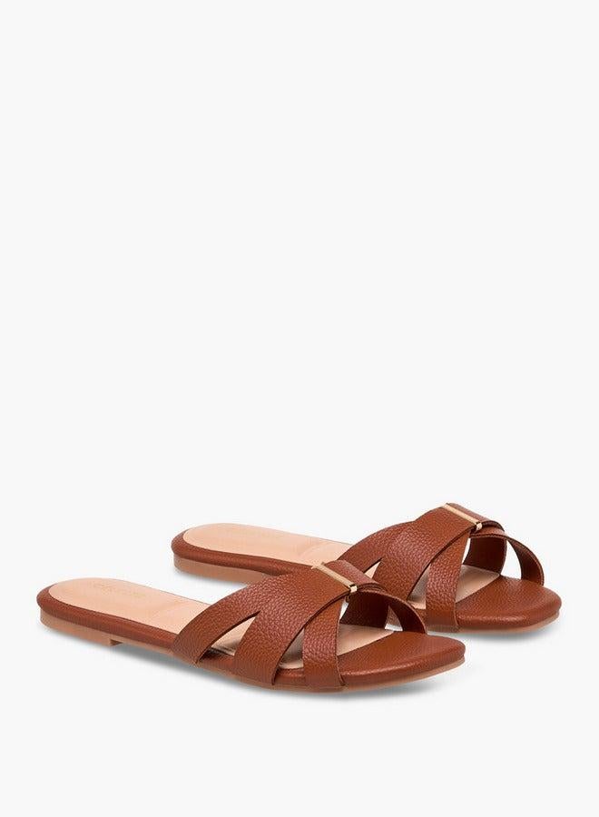 سيليست صنادل نسائية بسيطة بحزام متقاطع - Image 3