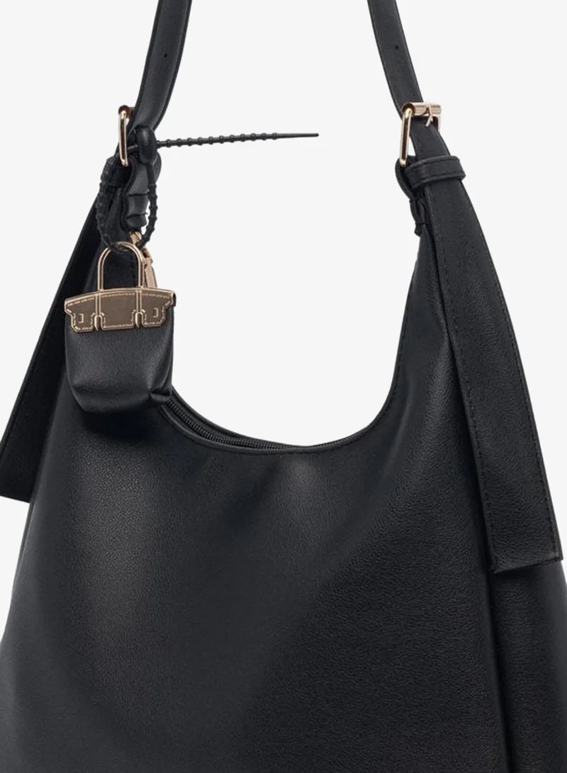 Shule Bags  Guts Charmlı Loose Shoulder Bag – Black. for Women | Best Price UAE