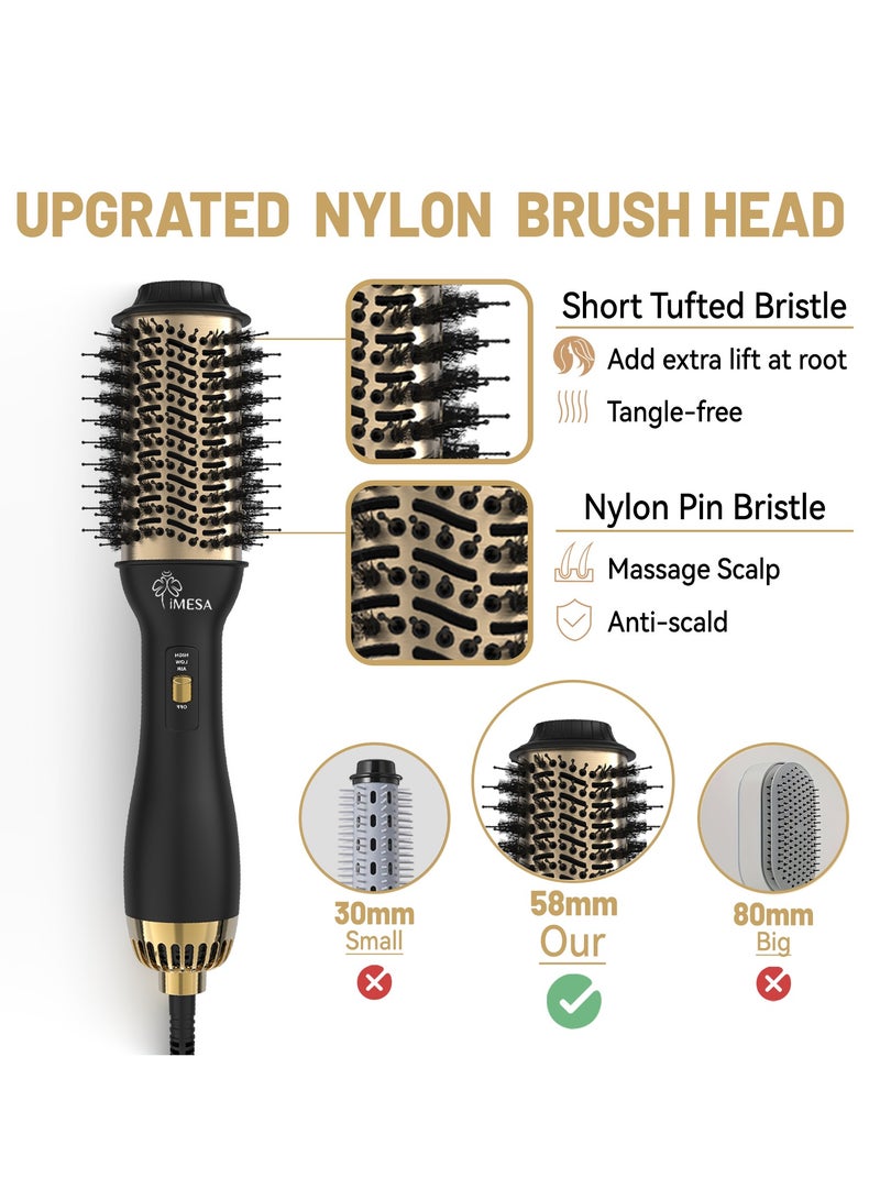 iMESA New hot air brush, 1000W electric hair dryer brush, styler and hair volumizer; 4-in-1 facial pore blackhead remover vacuum cleaning instrument, more cost-effective combination purchase  - Image 4