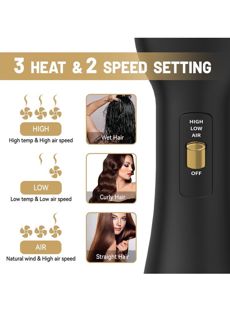 iMESA New hot air brush, 1000W electric hair dryer brush, styler and hair volumizer; 4-in-1 facial pore blackhead remover vacuum cleaning instrument, more cost-effective combination purchase  - Image 5
