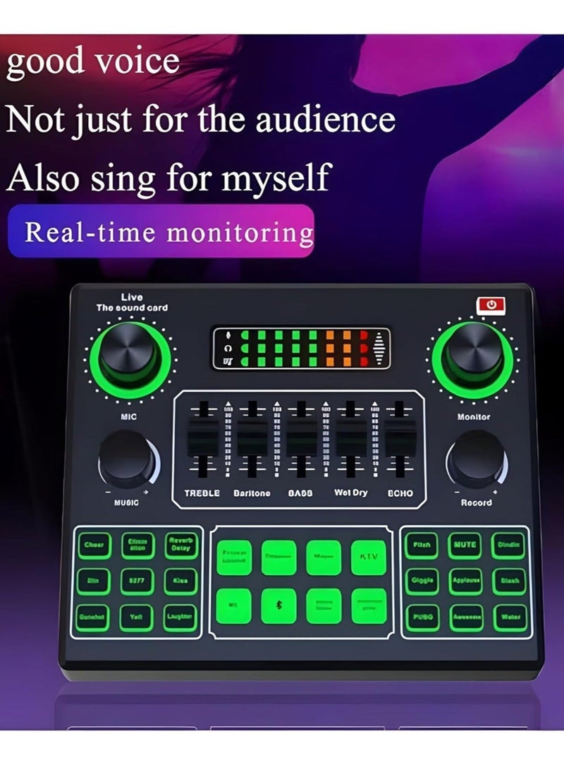 ELTRAZONE Sound Card V9 – Live Broadcast Sound Card, External Stereo Audio Mixer with Bluetooth, Metal Frosted Body, Easy Operation – Ideal for Streaming, Gaming, and Live Broadcasting – High-Quality Sound Control for Clear Audio - Image 2