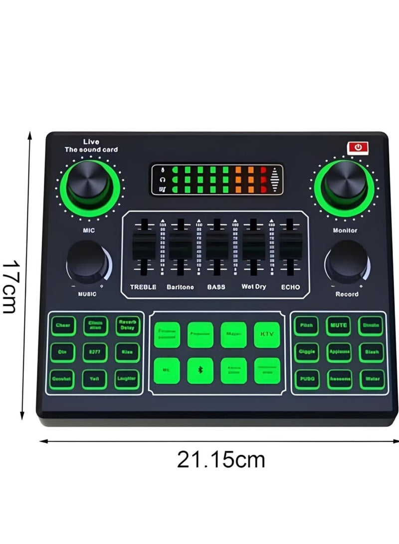 ELTRAZONE Sound Card V9 – Live Broadcast Sound Card, External Stereo Audio Mixer with Bluetooth, Metal Frosted Body, Easy Operation – Ideal for Streaming, Gaming, and Live Broadcasting – High-Quality Sound Control for Clear Audio - Image 4