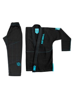 Sanabul  Future Legends Bjj Gi For Kids | Premium Youth Brazilian Jiu Jitsu Gi With Free White Belt | Lightweight & Durable Jiu Jitsu Kimono For Children And Youth (Black/Blue, K0)  - Image 4