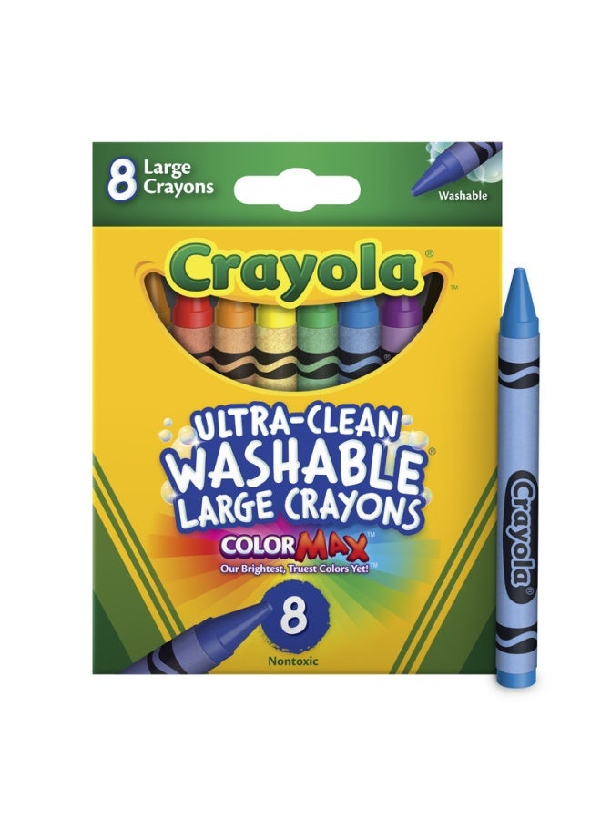 Crayola أقلام شمع قابلة للغسل 8 قطع كبيرة - Image 1