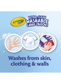 Crayola Large  Washable Crayons 8 Pack  - Image 4