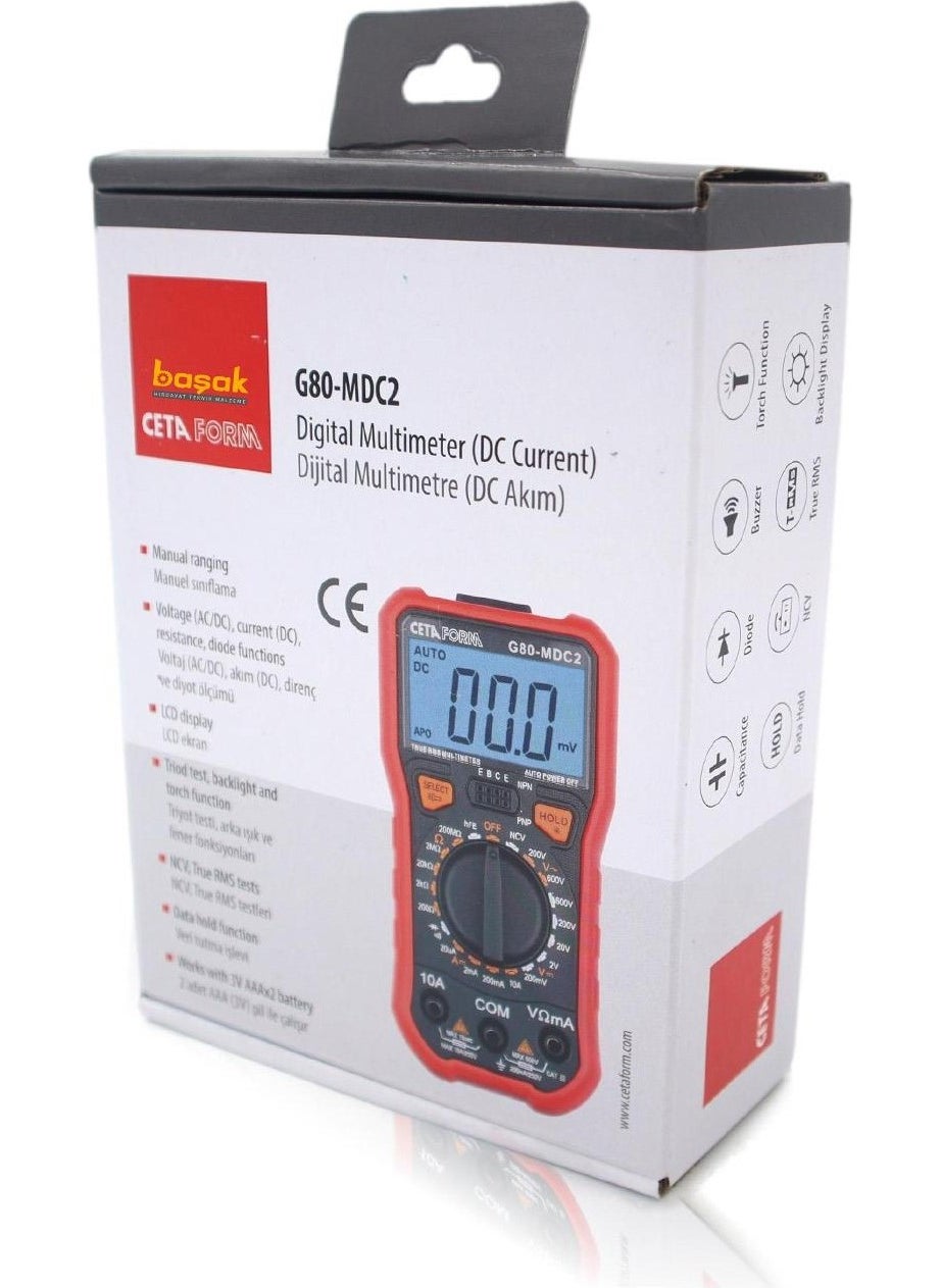 Ceta Form Digital Multimeter (Dc Current-Manual Classification) G80-MDC2  - Image 5