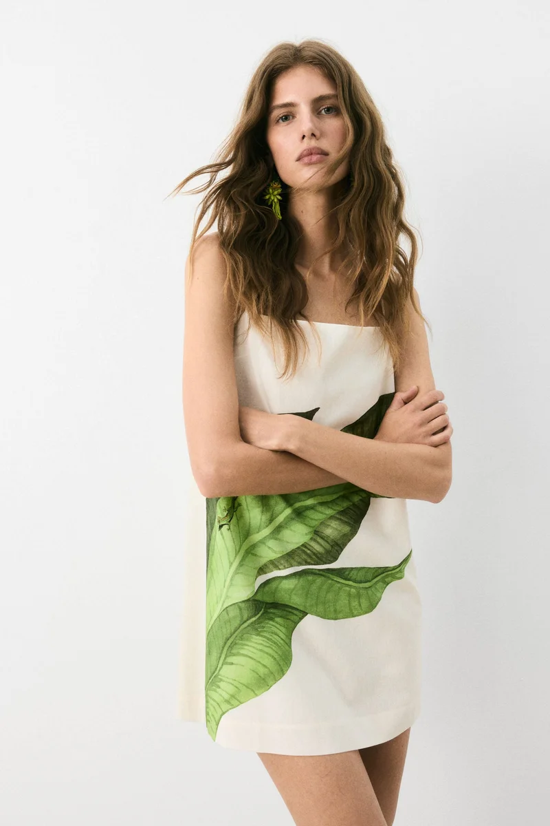 H&M Linen-blend strappy dress