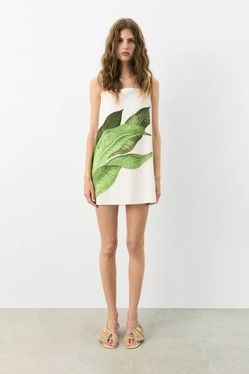 H&M Linen-blend strappy dress