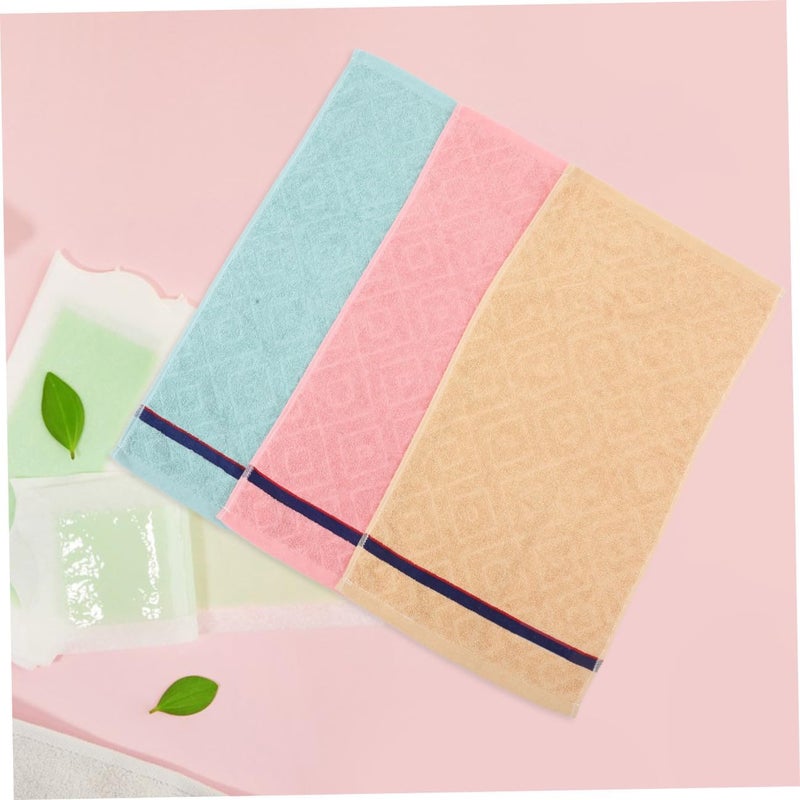 TOYANDONA Cotton Absorbent Face Towels and Hand Towels 3pcs Embossed Jacquard Soft Washcloths for Bathroom Gym and Home Use - Image 4