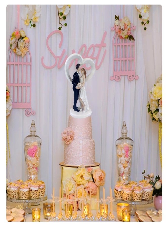 CHELEI2019 4.5" Wedding Cake Toppers Bride and Groom Figures Ornament Toy Gifts Party Decor - Image 2