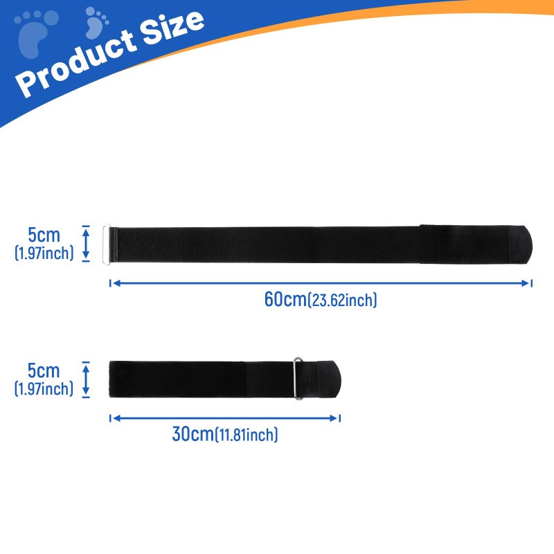 rockible أحزمة تدريب الساقين لآلة الإهليلجي العالمية من روكابل مع أحزمة دواسات قابلة للتعديل سهلة التركيب للياقة البدنية في المنزل والرياضة ومكتب الإكسسوارات، النمط أ - Image 2