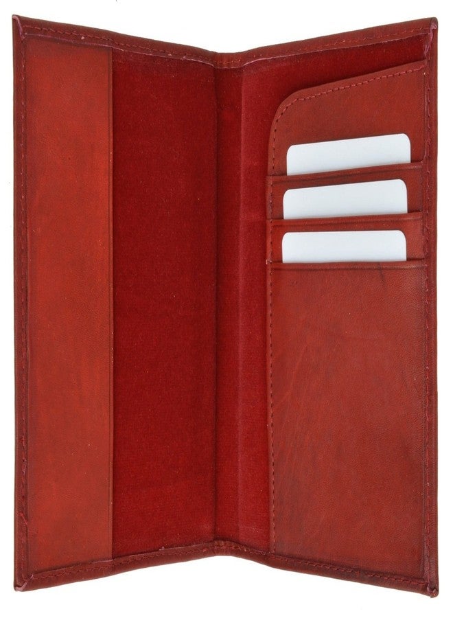 Marshal 2 Passport Cover Holders Genuine Leather ID Wallet Case Travel Red Black New ! - Image 3