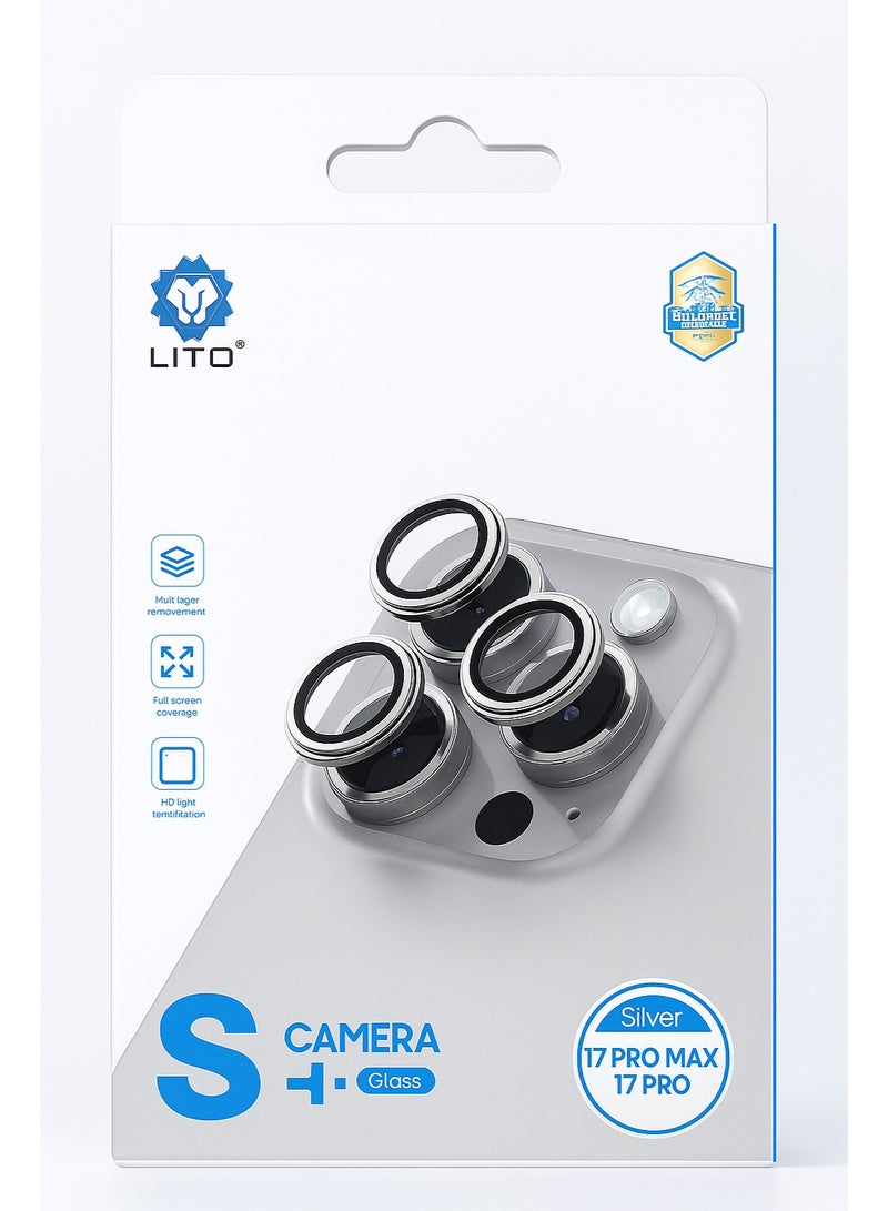 ليتو إسكرينة حماية عدسات كاميرا iPhone 17 Pro Max من LITO الأوريجينال – عدسات فضيّة فاخرة وأنيقة تكمل جاذبية هاتفك، بوضوح فائق الجودة HD وحماية قوية تمنحك الأمان الكامل لعدسات الكاميرا! - Image 1