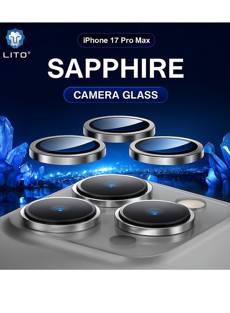 ليتو إسكرينة حماية عدسات كاميرا iPhone 17 Pro Max من LITO الأوريجينال – عدسات فضيّة فاخرة وأنيقة تكمل جاذبية هاتفك، بوضوح فائق الجودة HD وحماية قوية تمنحك الأمان الكامل لعدسات الكاميرا! - Image 5