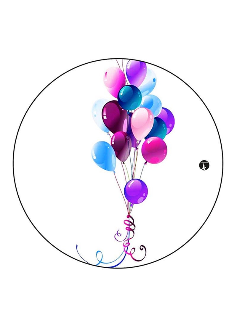 Balloons Printed Mouse Pad Round  Multicolour
