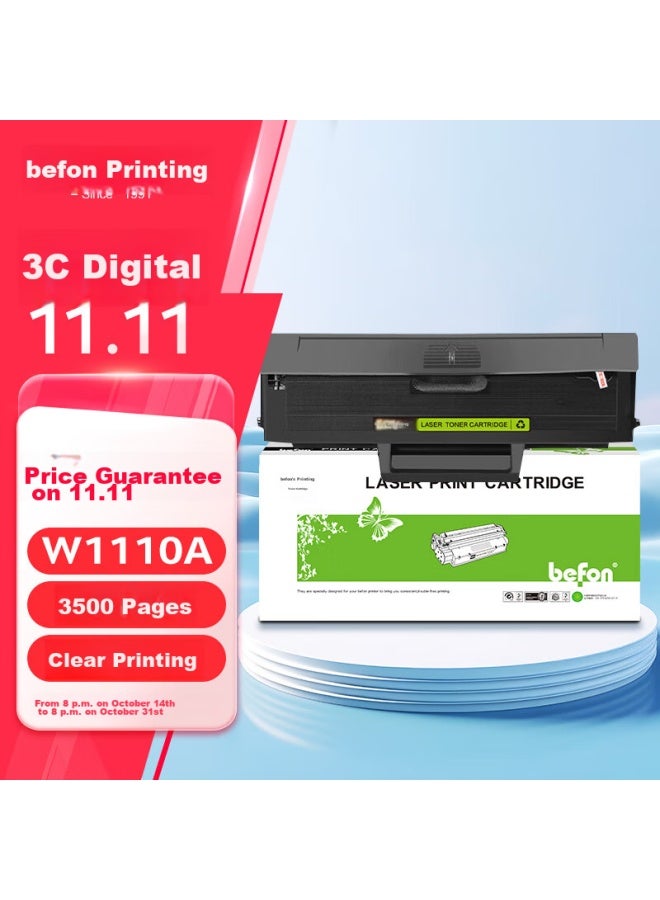 Befon Compatible With Hp Hp136w Toner Cartridge, W1110a Refillable Toner Cartridge, For Hp 136a 136wm 136nw 108w 108a 138pnw Printers With Chip - Image 1