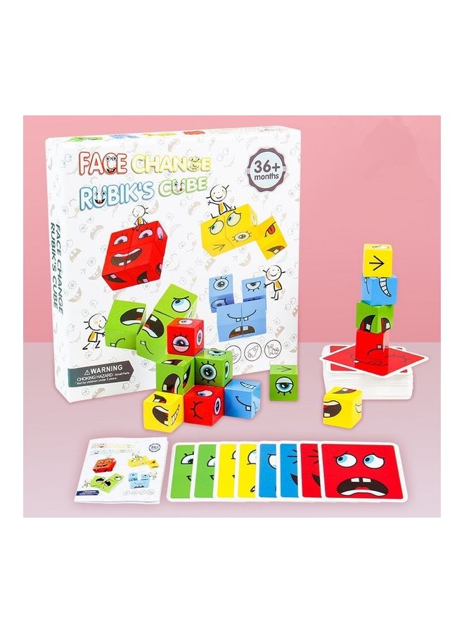 NIBEMINENT Emotion Blocks Face Educational Toys 18x18x3.5cm - Image 1