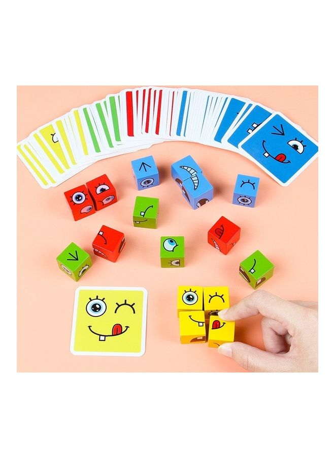 NIBEMINENT Emotion Blocks Face Educational Toys 18x18x3.5cm - Image 2