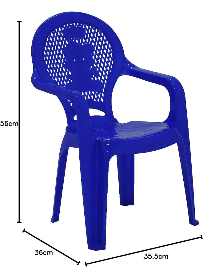 TRAMONTINA Since 1911,Made in Brazil- Catty Children's Chair in Blue Printed Polypropylene  - Image 2