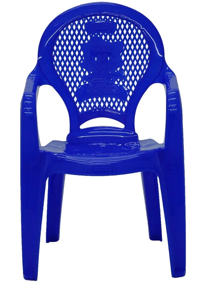TRAMONTINA Since 1911,Made in Brazil- Catty Children's Chair in Blue Printed Polypropylene  - Image 1